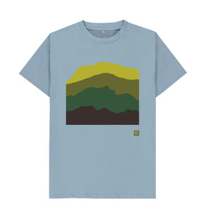 Stone Blue Four Mountains Men's T-shirt - Green