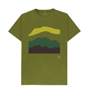 Moss Green Four Mountains Men's T-shirt - Green