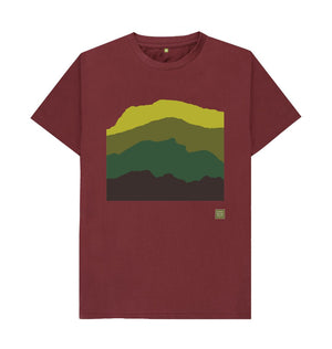 Red Wine Four Mountains Men's T-shirt - Green
