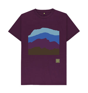 Purple Four Mountains Men's T-shirt - Blue