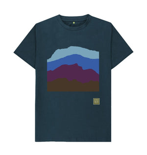 Denim Blue Four Mountains Men's T-shirt - Blue