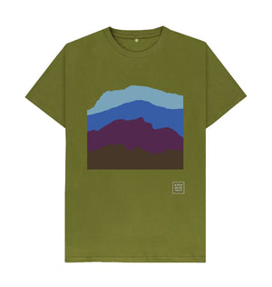 Moss Green Four Mountains Men's T-shirt - Blue