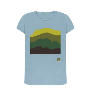 Stone Blue Four Mountains Women's T-shirt - Green