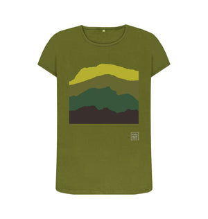 Moss Green Four Mountains Women's T-shirt - Green