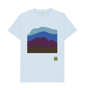 Sky Blue Four Mountains Men's T-shirt - Blue