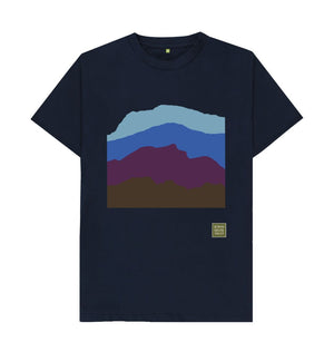 Navy Blue Four Mountains Men's T-shirt - Blue