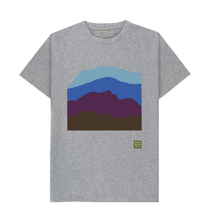 Athletic Grey Four Mountains Men's T-shirt - Blue