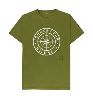 Moss Green Journey for Wildness Men's T-shirt