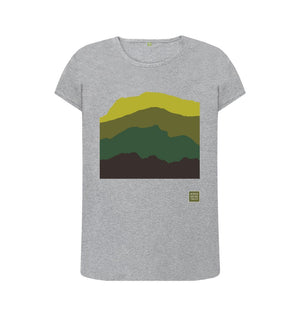 Athletic Grey Four Mountains Women's T-shirt - Green