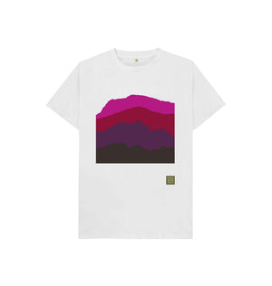 White Four Mountains Kid's T-shirt - Red