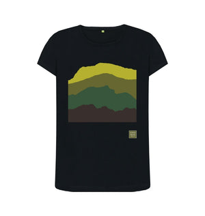 Black Four Mountains Women's T-shirt - Green