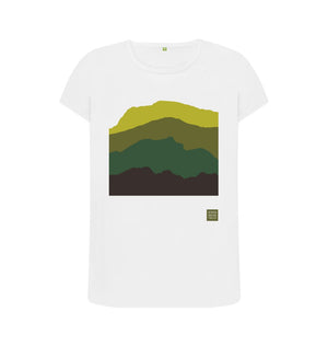White Four Mountains Women's T-shirt - Green