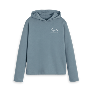 Stone Blue Printed Hoody Front
