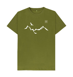 Moss Green Ladhar Bheinn Men's T-shirt (White)