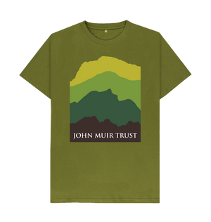 Moss Green Four Mountains Men's T-shirt - Green v2