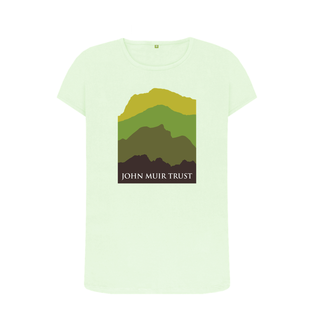 Pastel Green Four Mountains Women's T-shirt - Green v2