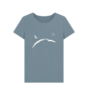 Stone Blue Printed T-shirt Front
