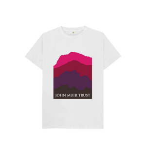 White Four Mountains Kid's T-Shirt - New Red