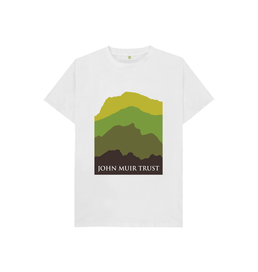 White Four Mountains Kids T-Shirt - New Green