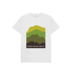 White Four Mountains Kids T-Shirt - New Green