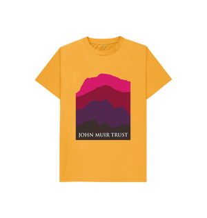 Mustard Four Mountains Kid's T-Shirt - New Red