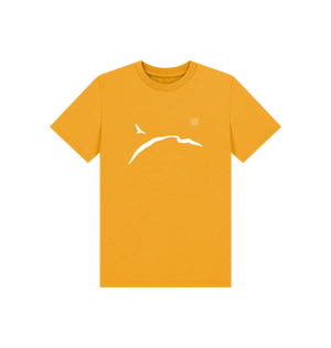 Mustard Printed Kids T-Shirt Front