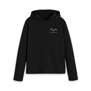 Black Printed Hoody Front