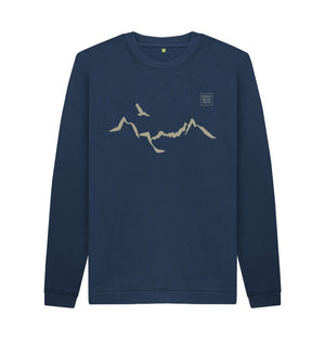 Navy Blue Ladhar Bheinn Men's Sweatshirt (Lichen)
