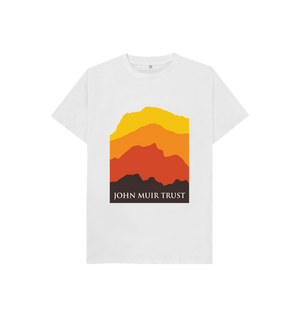White Four Mountains Kid's T-Shirt - New Yellow