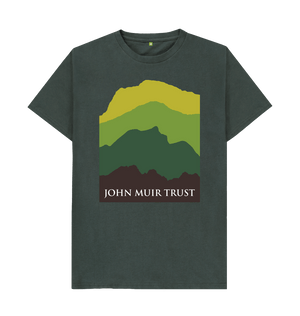Dark Grey Four Mountains Men's T-shirt - Green v2