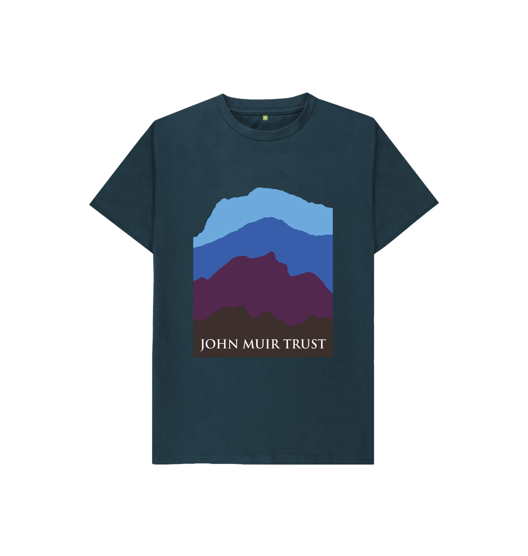 Denim Blue Four Mountains Kid's T-Shirt - New Blue