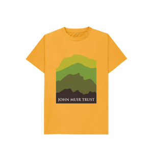 Mustard Four Mountains Kids T-Shirt - New Green