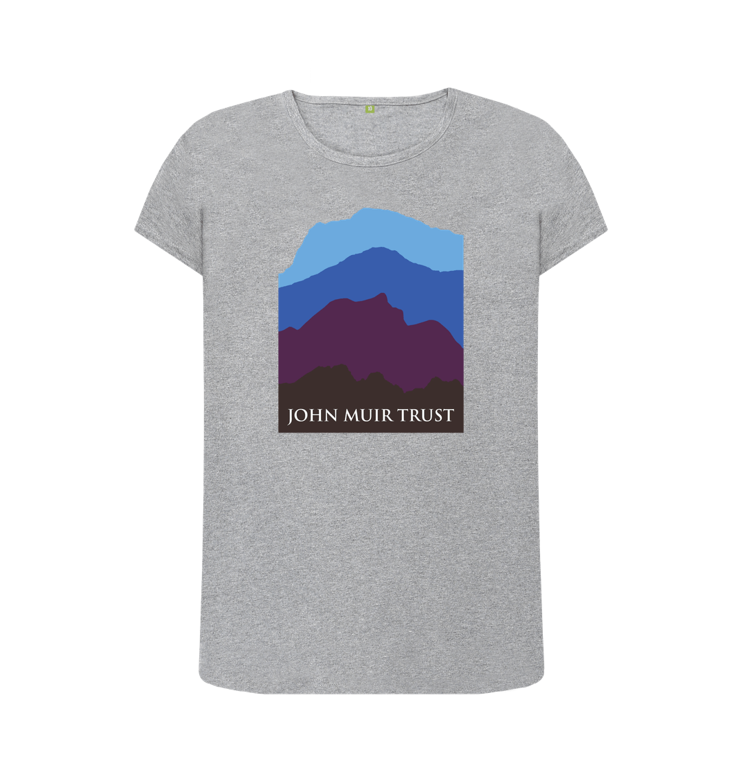 Athletic Grey Four Mountains Women's T-shirt - Blue v2
