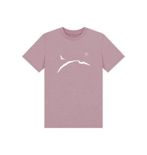 Mauve Printed Kids T-Shirt Front