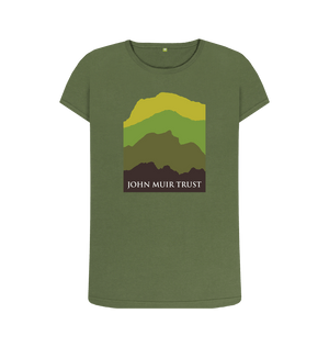 Khaki Four Mountains Women's T-shirt - Green v2