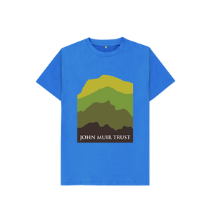 Bright Blue Four Mountains Kids T-Shirt - New Green