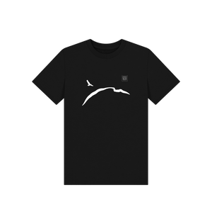 Black Printed Kids T-Shirt Front