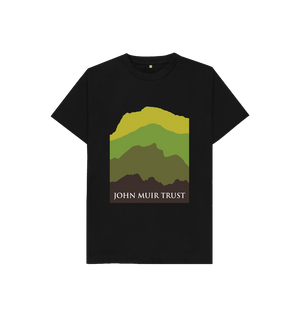 Black Four Mountains Kids T-Shirt - New Green
