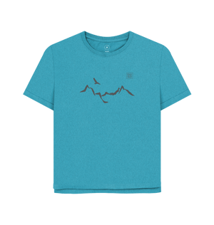 Ocean Blue Printed T-shirt Front