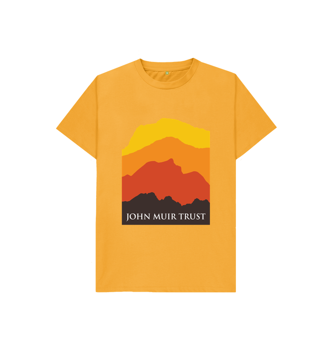 Mustard Four Mountains Kid's T-Shirt - New Yellow