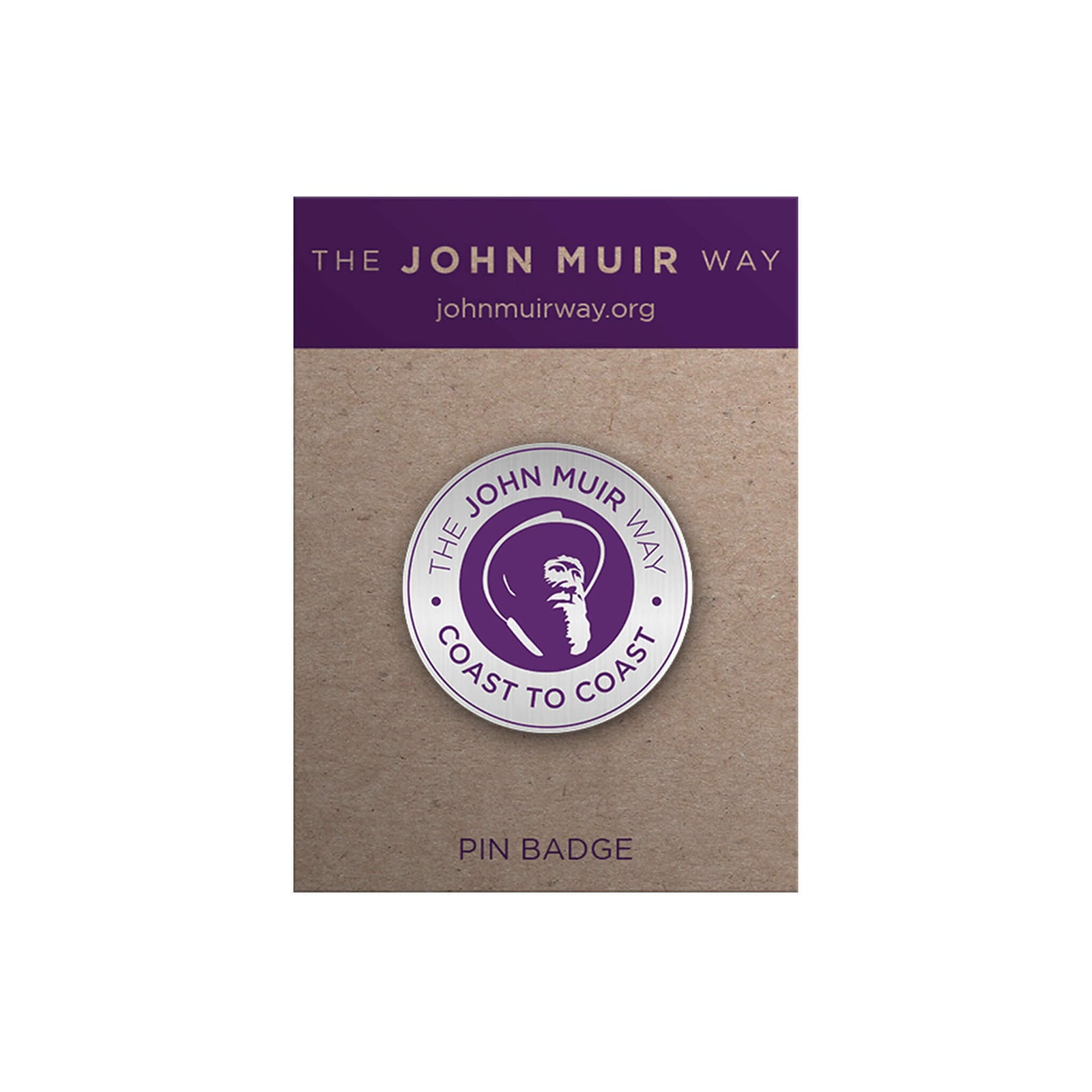 John Muir Way Waymarker Silver Pin
