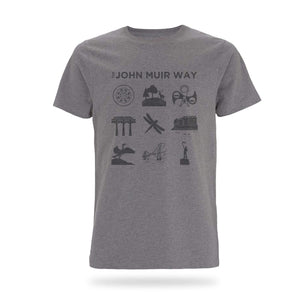 John Muir Way Icon T-shirt Grey