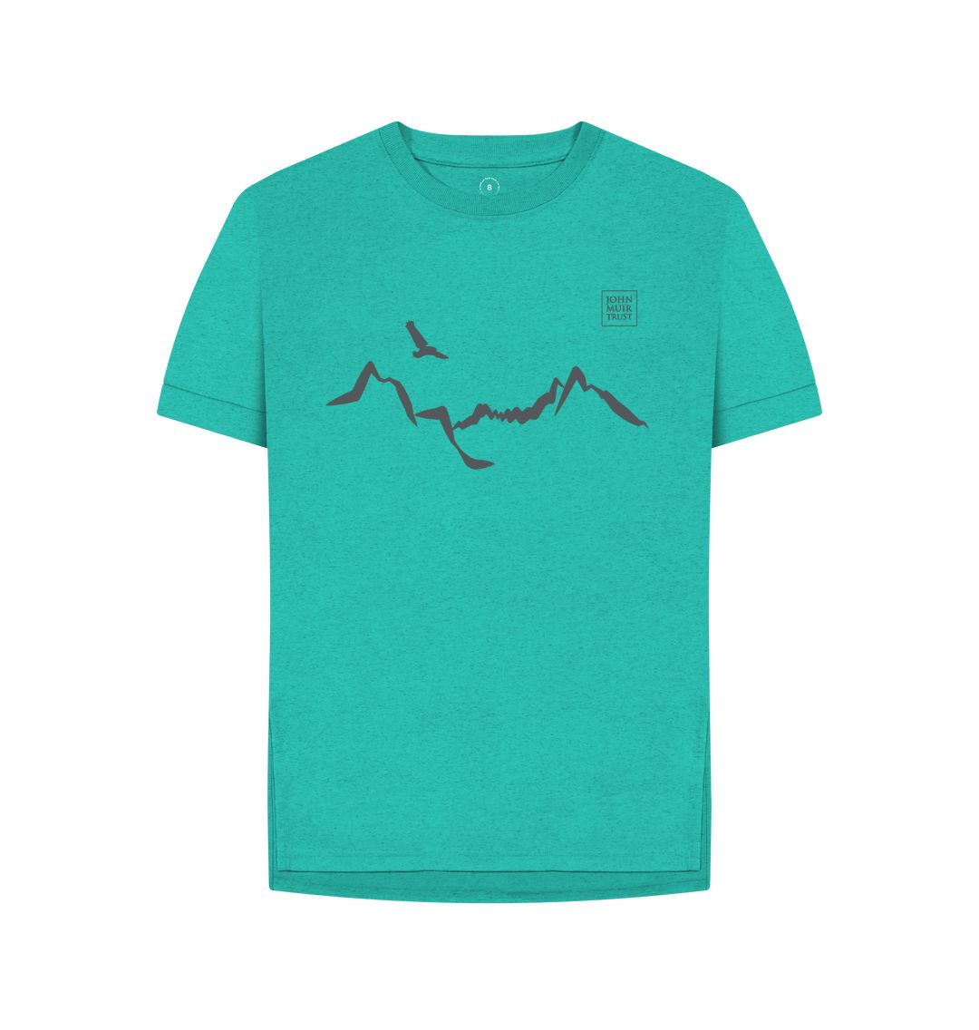 Seagrass Green Ladhar Bheinn Women's T-shirt (Granite Grey)