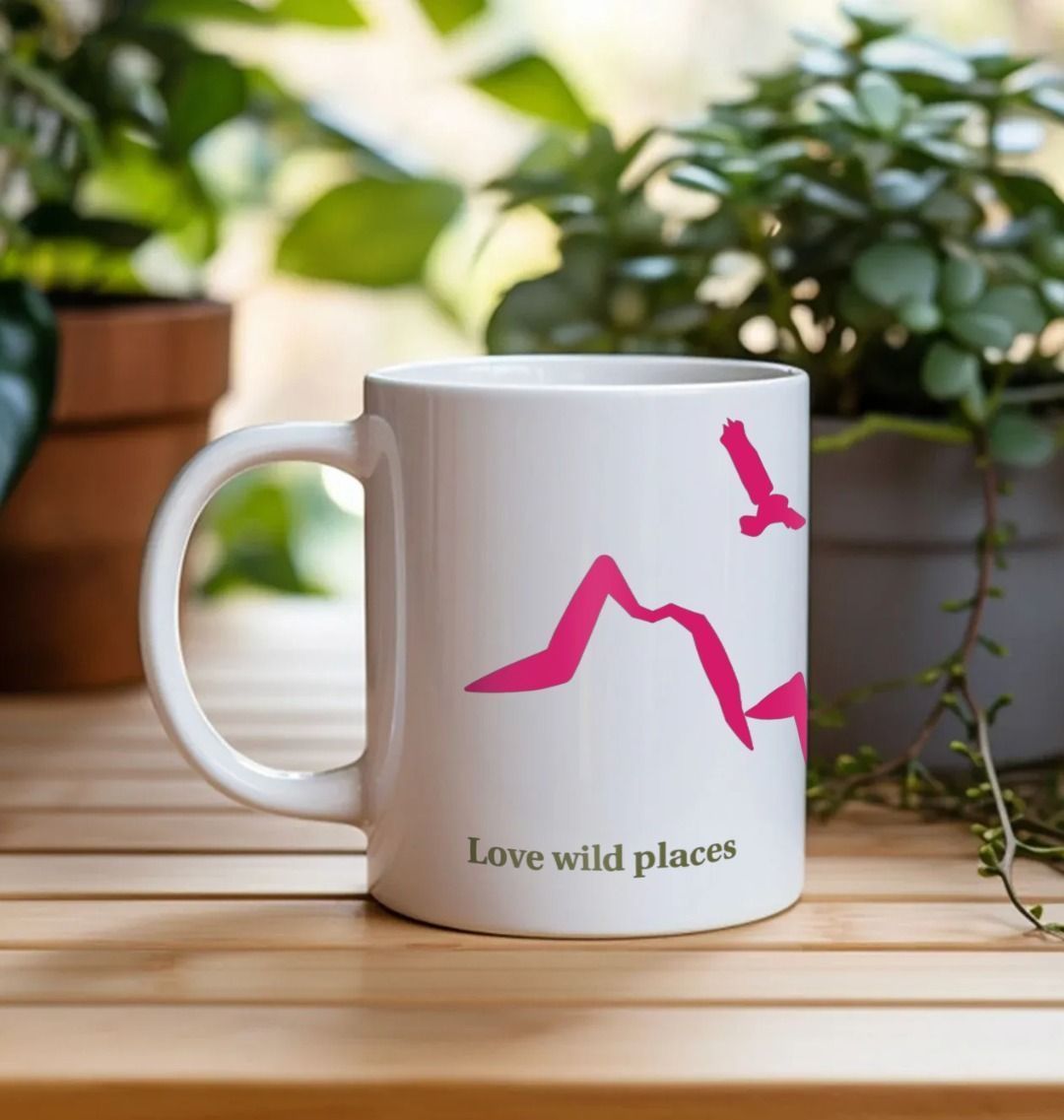 Love wild places mug (Mallow petal)