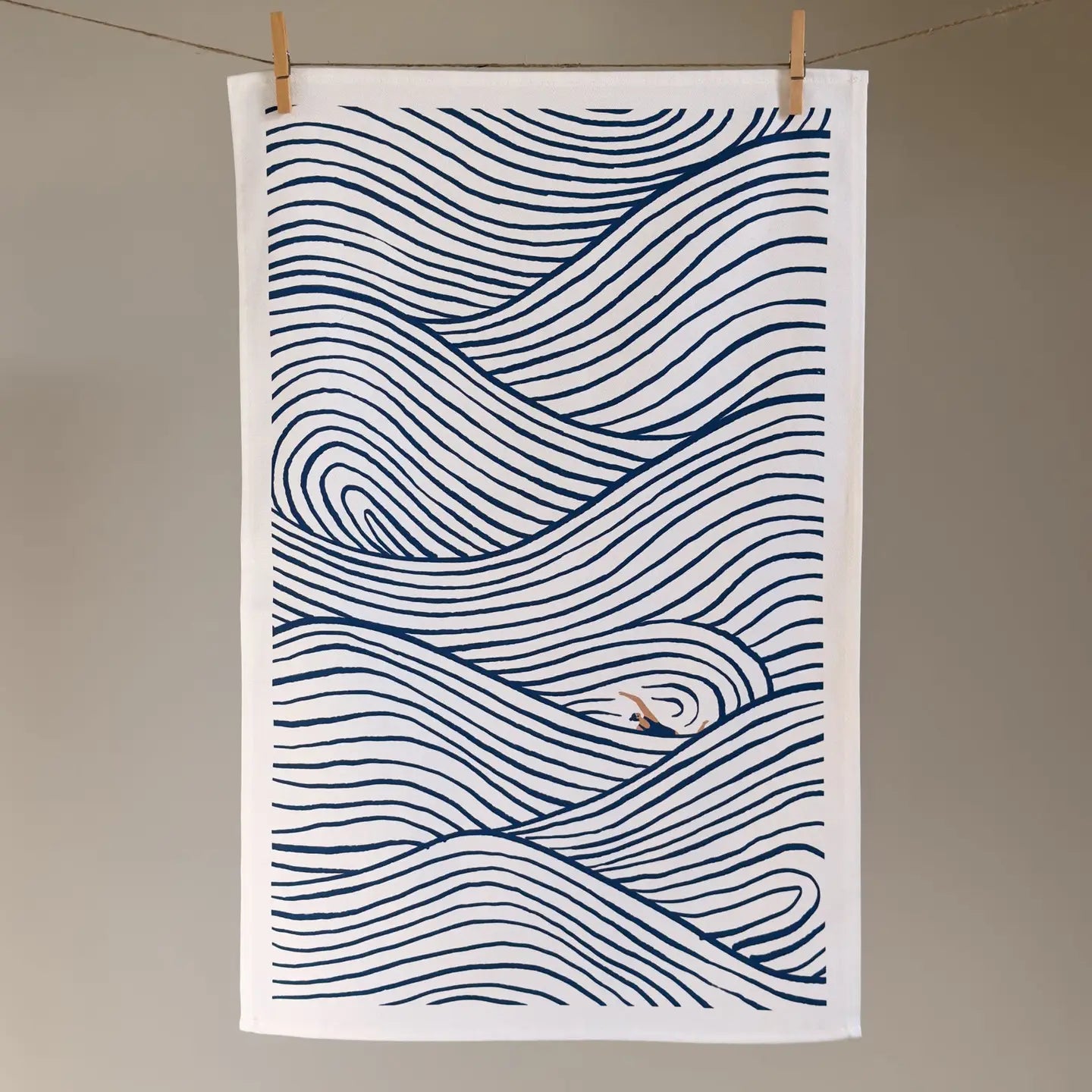 Wild Swimming Tea Towel