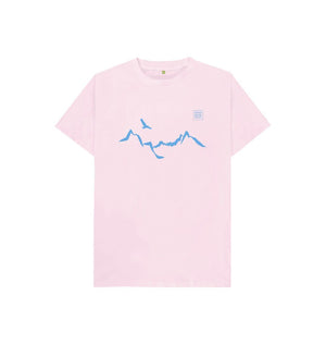 Pink Ladhar Bheinn Kid's T-shirt - Glacier Blue
