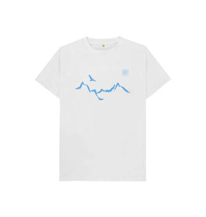 White Ladhar Bheinn Kid's T-shirt - Glacier Blue