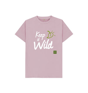 Mauve Keep it Wild Kid's T-shirt - Leaf
