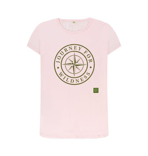 Pink Journey for Wildness Women's T-shirt (Olive logo design)