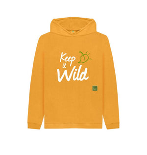 Mustard Keep it Wild Kid's Hoodie - Leaf